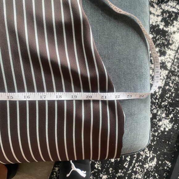 JUST Female x Anthropologie Rosie Striped Shirt Midi Dress, Brown, Size S - Picture 6 of 8